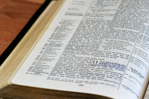 Picture of an open Bible